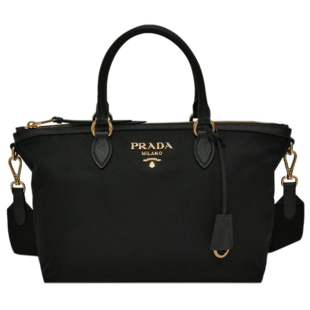 Prada Tessuto Saffiano Nero Nylon Calf Black